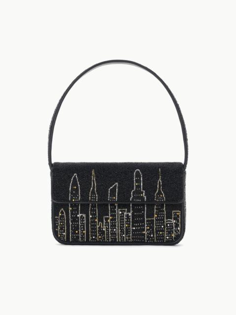 STAUD TOMMY BEADED BAG NYC SKYLINE