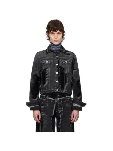 Black 'The Flocked' Denim Jacket