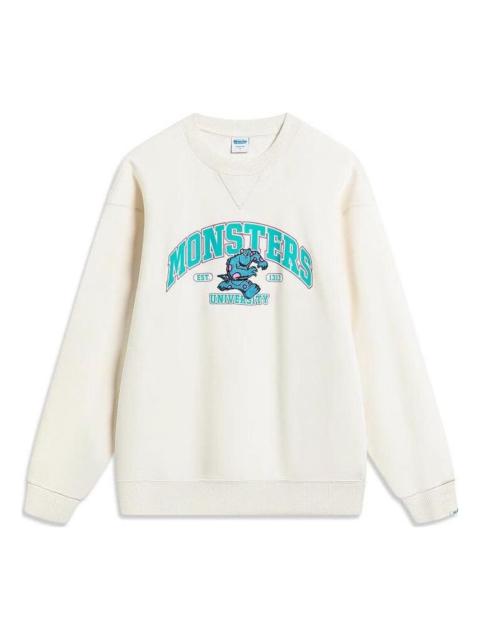 Li-Ning x Disney Monster University Sweatshirt 'Beige' AWDT813-2