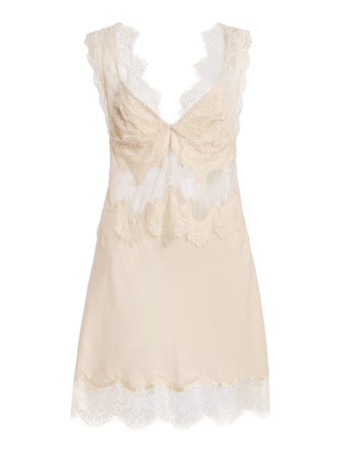 Visions Lace Mini Dress ivory