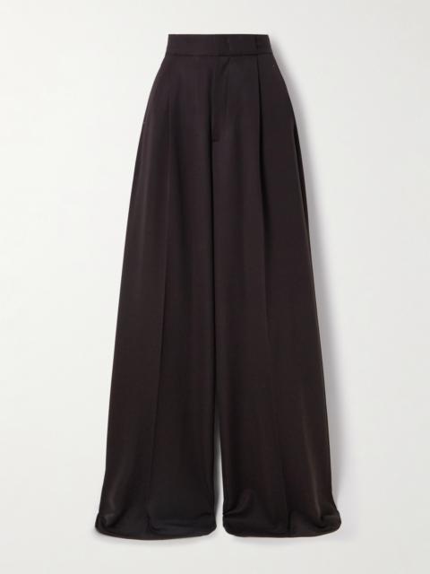Bogart Pleated Wool Wide-leg Pants