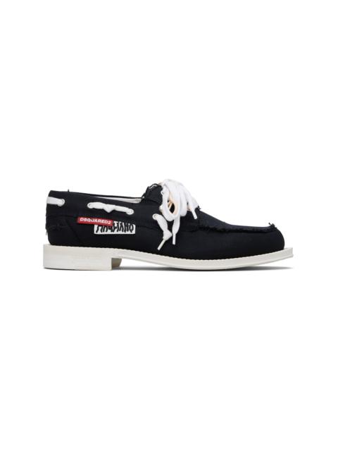 Black Magliano Edition Canvas Boat Shoes