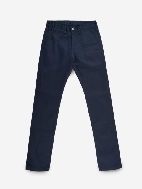 IH-727-NAV 9OZ MERCERISED SELVEDGE COTTON RELAXED TAPERED CUT CHINOS - NAVY
