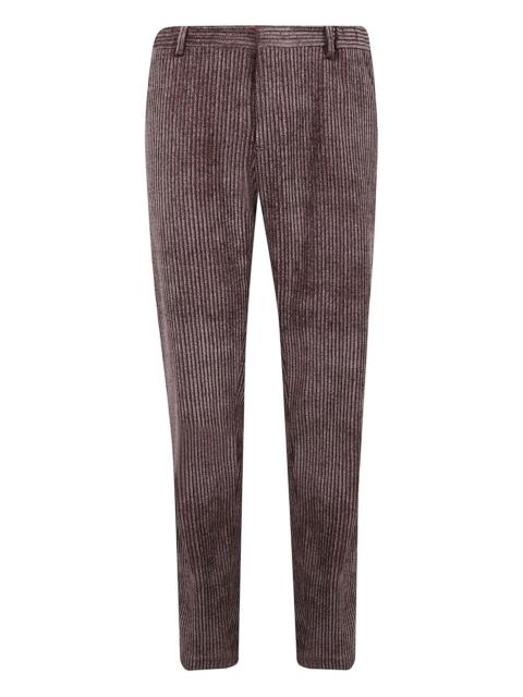 corduroy-striped straight-leg trousers