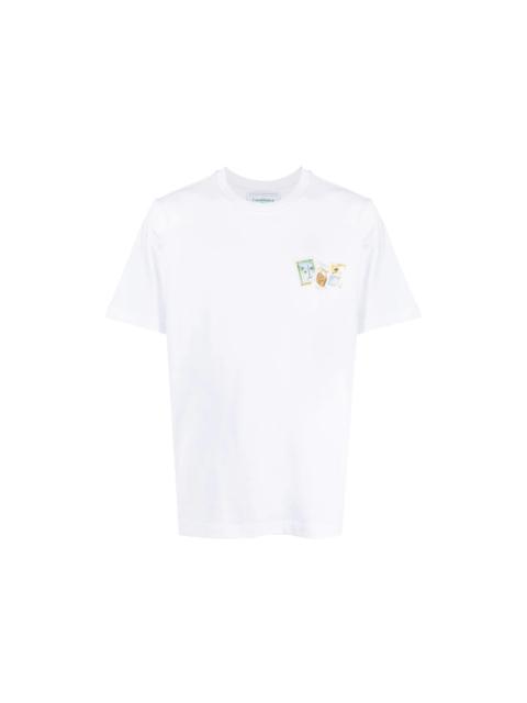 Casablanca Souvenirs De Vacances Stamp Print T-shirt White/Multi