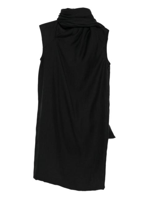 cowl-neck sleeveless dress