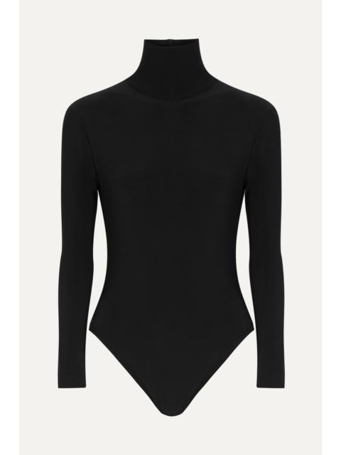 Stretch-jersey Turtleneck Bodysuit
