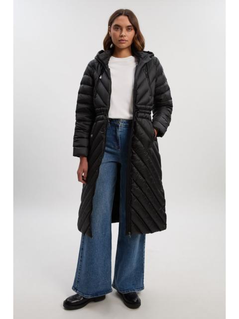 Real Down Knee Length Packable Coat