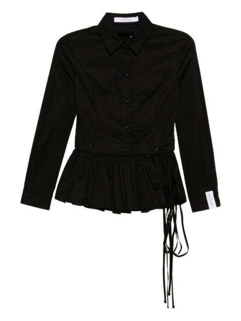 peplum-hem shirt