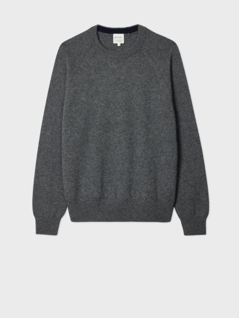 Charcoal Cashmere Crew Neck Sweater