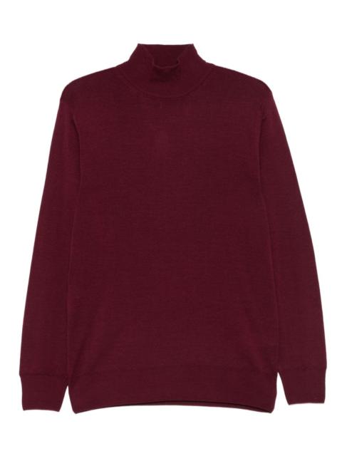 high-neck wool sweater