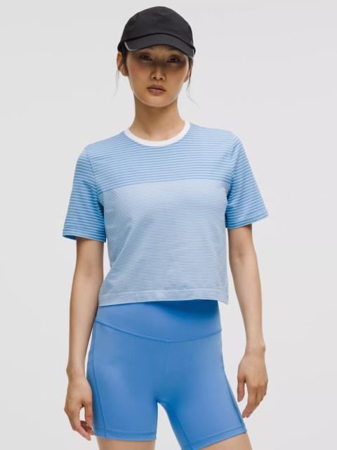 Seamless Classic-Fit Mariner Stripe Cropped T-Shirt