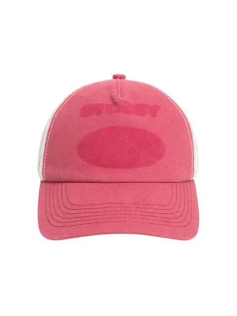Stussy Ghost Logo Trucker Hat Red