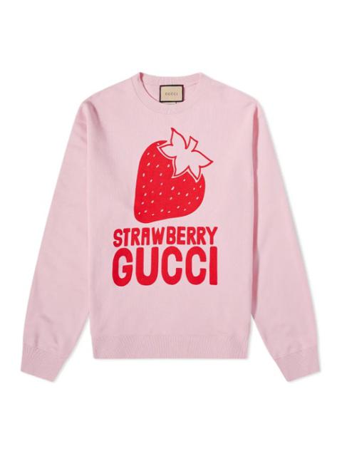 Gucci 'Strawberry Gucci' Sweatshirt 'Sugar Pink' 681217-XJDV1-5904