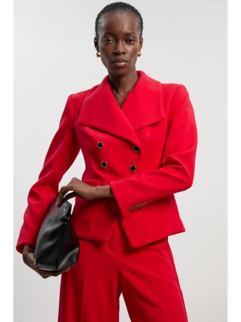 Compact Stretch Tipped Tailored Blazer