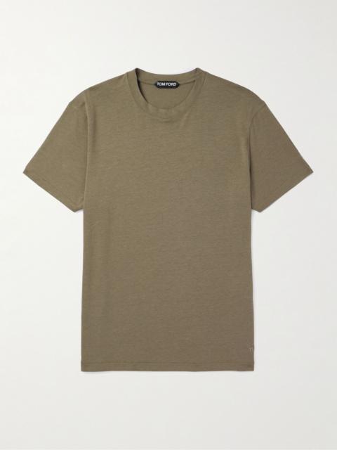 Slim-Fit Lyocell and Cotton-Blend Jersey T-Shirt Green
