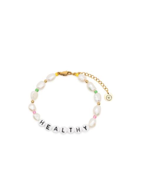 Healthy-lettered beaded bracelet
