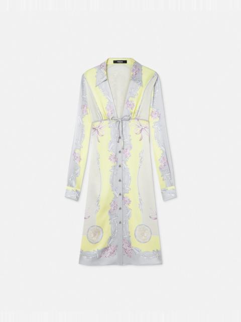 Cameo Silk Midi Shirt Dress