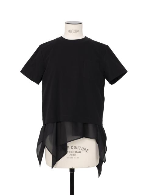 Satin x Cotton Jersey T-Shirt
