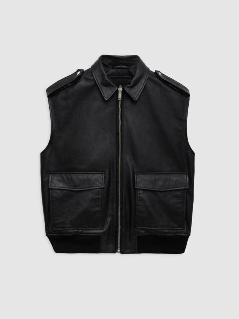 Sonnie Vest - Black Leather