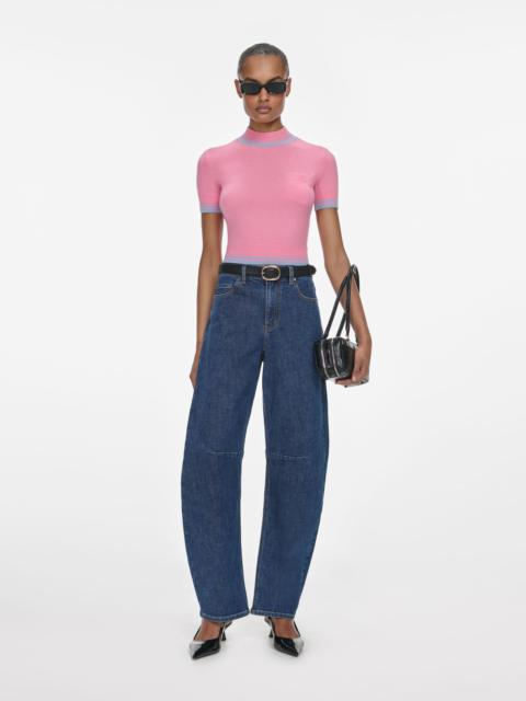 Blue Barrel Leg Jeans