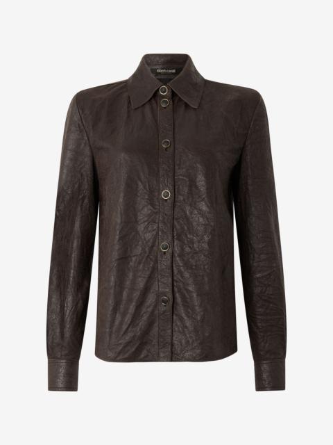 Dark Brown Leather Shirt