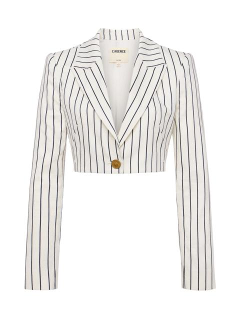 Izzie Striped Cropped Blazer