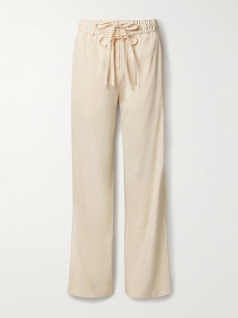 Magnus Belted Linen-blend Wide-leg Pants