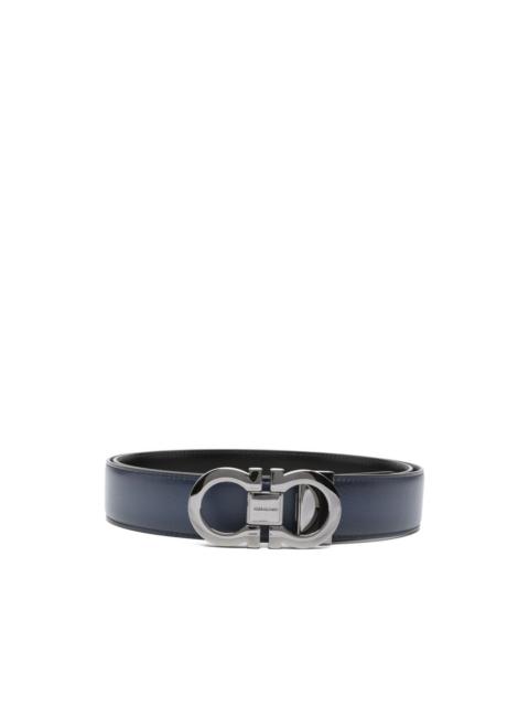 logo-buckle leather belt