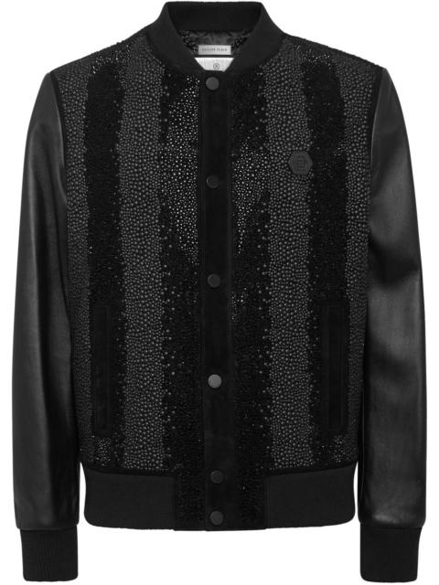 embellished bomber jacket