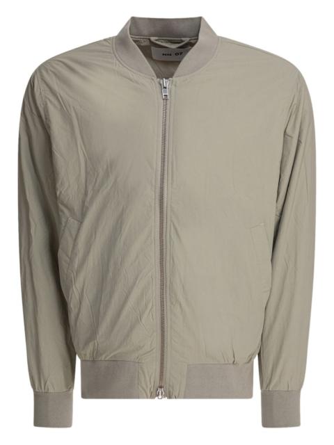 zip-fastening bomber jacket