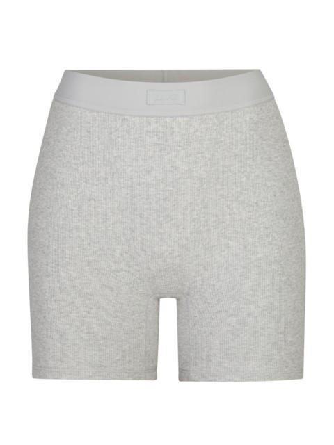Skims Cotton-rib Boxer Shorts