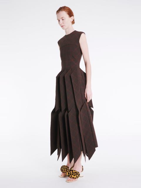 DRESS WITH PANEL BROWN CHECK