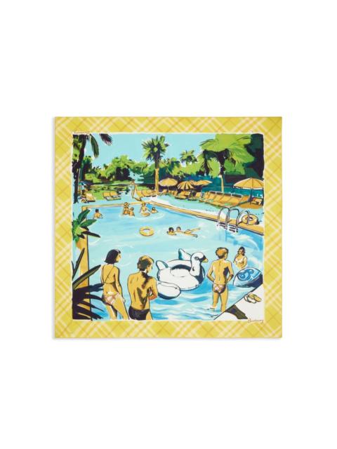 Pool Party silk scarf