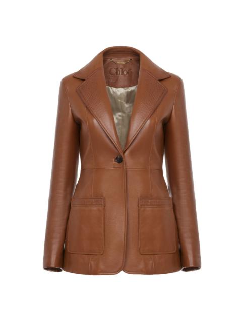 TAILORED JACKET IN LEATHER