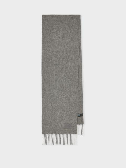 Grey Cashmere Logo Scarf