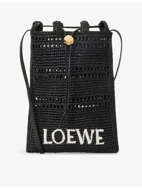 LOEWE x Paula's Ibiza Drawstring Pocket Raffia Cross-Body Bag
