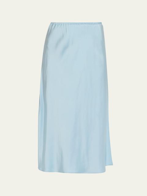Pull-On Satin Slip Skirt