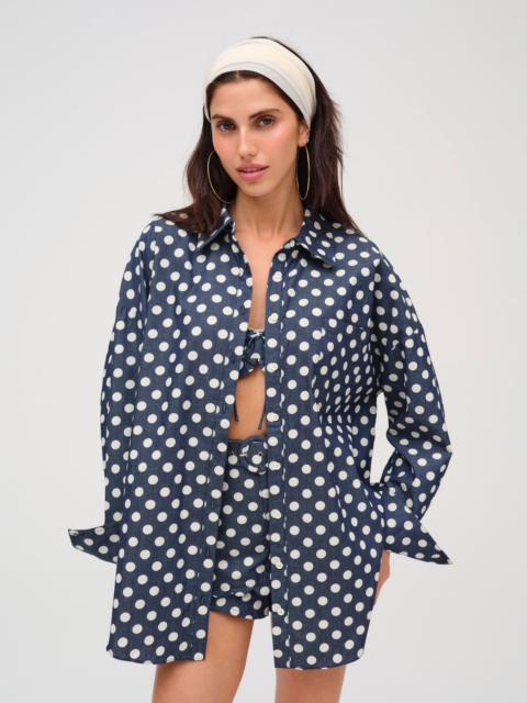 Dolly Dot Button-Down Top