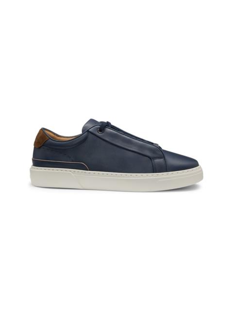 GARY LEATHER TRAINERS WITH SUEDE BACKTAB