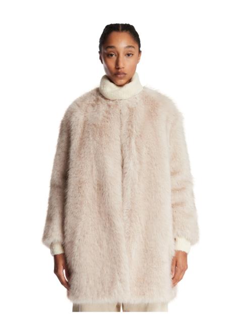 White Faux Fur Effect Coat