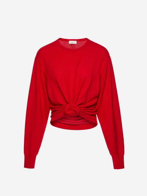 Knotted longsleeve in red