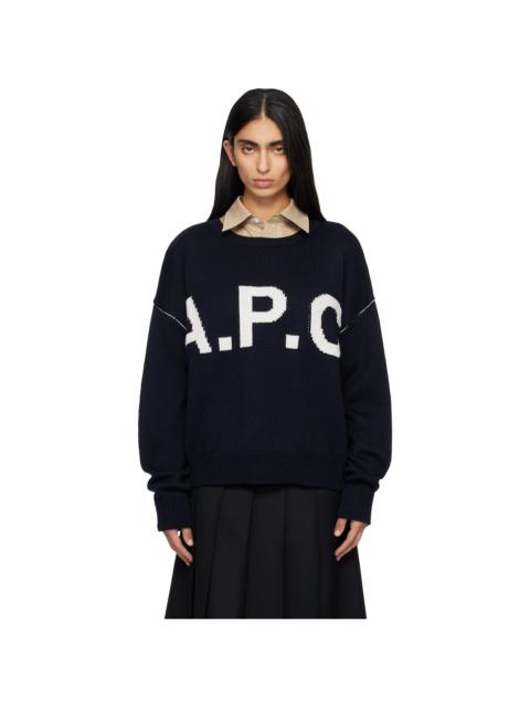 Navy Logo 'A.P.C' Sweater