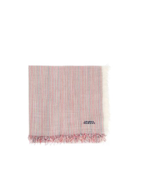Zenila striped fringed scarf