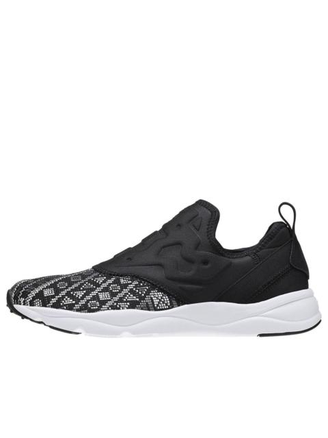 (WMNS) Reebok Furylite Slip On Gt Running Shoes Black/White BD4460