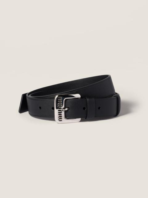 Nappa leather belt