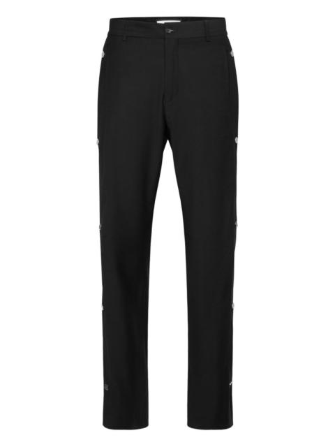 monogram-insert straight-leg trousers