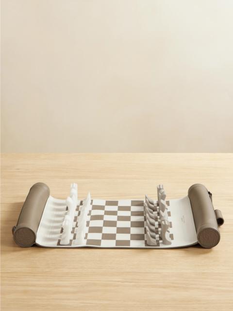 Leather And Krion Portable Chess Set