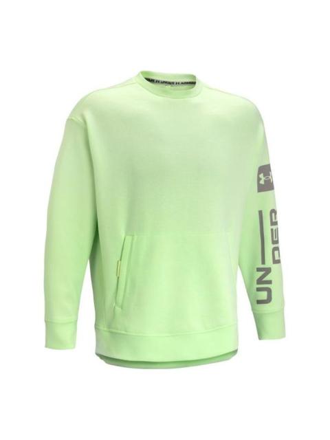Under Armour Summit Knit Graphic Crew Top 'Lime Green' 1373800-369