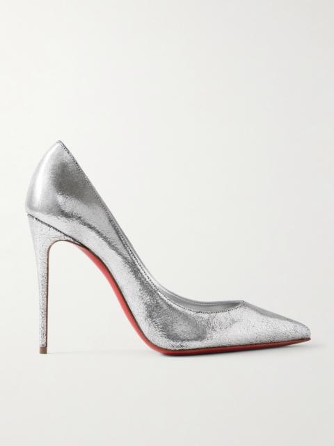 Kate 100 Metallic Cracked-leather Pumps
